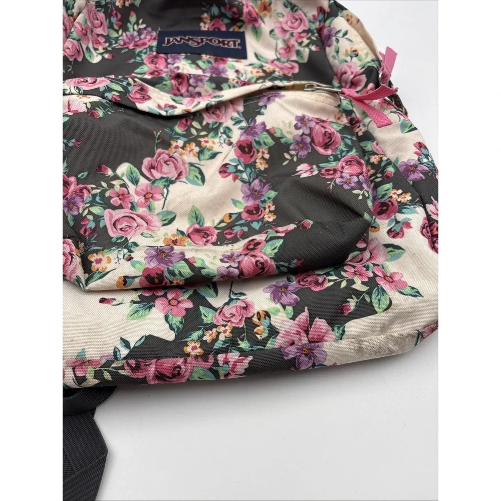 JanSport SuperBreak Backpack Vintage Floral Print Classic Book Bag Multicolor